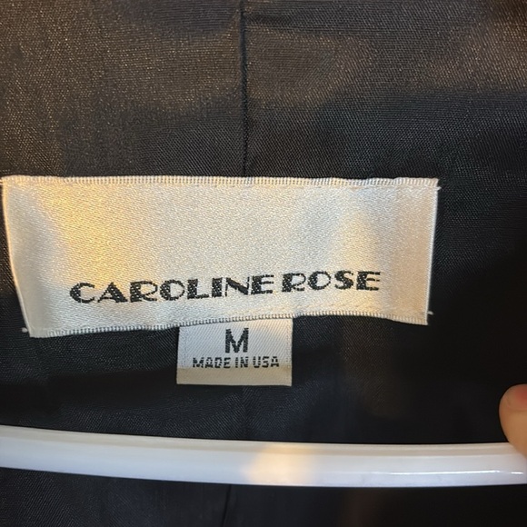 Caroline Rose Sz Med Colorful Art-to-Wear Wool Zip Jacket Yarn Embroidered Lined - Picture 4 of 8